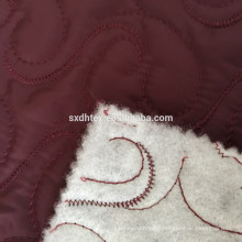 100% polyester quilting embroidered fabric, thermal fabric for down coat,jacket and garment